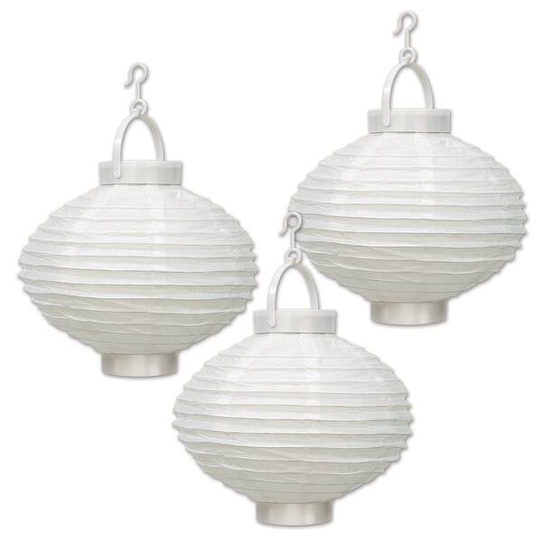 Club Pack of 18 White Classical LightUp Paper Lantern Hanging
